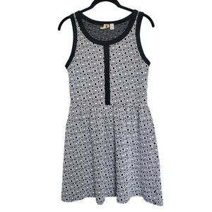 Needle & Thread Mini Dress Size Medium Black and White Geometric Print USA Made